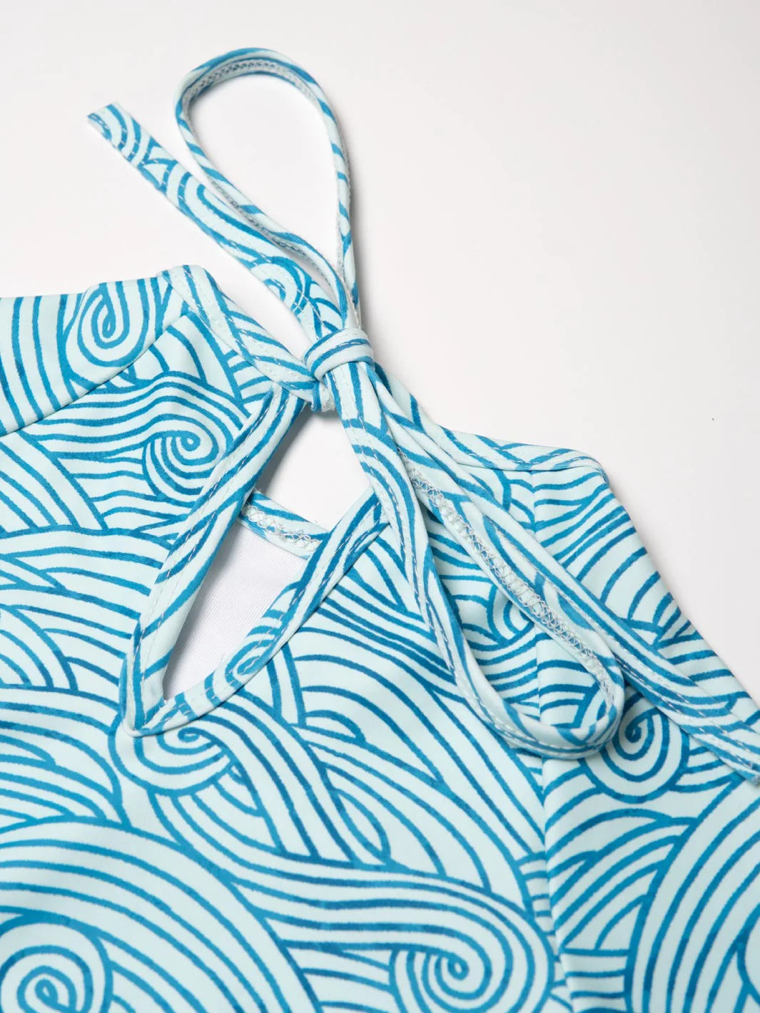 Swim Knit - UPF 50 - Blue Waves - Deadstock - 250gsm - Recycled Polyester