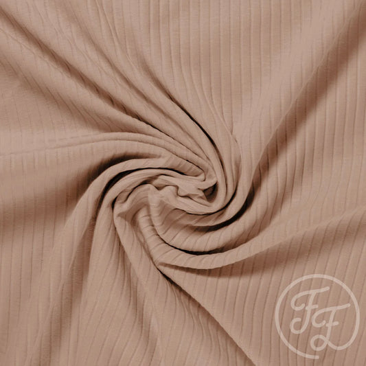 Rose 8x4 Solid Cotton Sweater Rib Knit