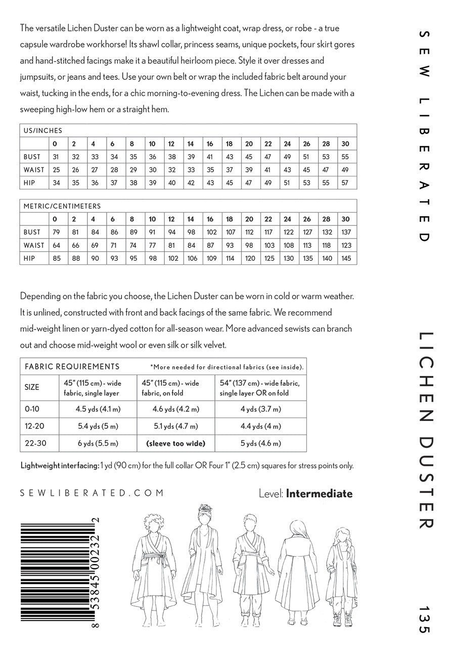 Lichen Duster - By Sew Liberated Patterns