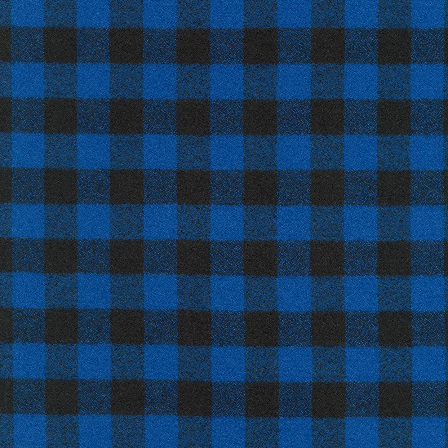 Mammoth Flannel Fabric - Small Blue Buffalo Plaid