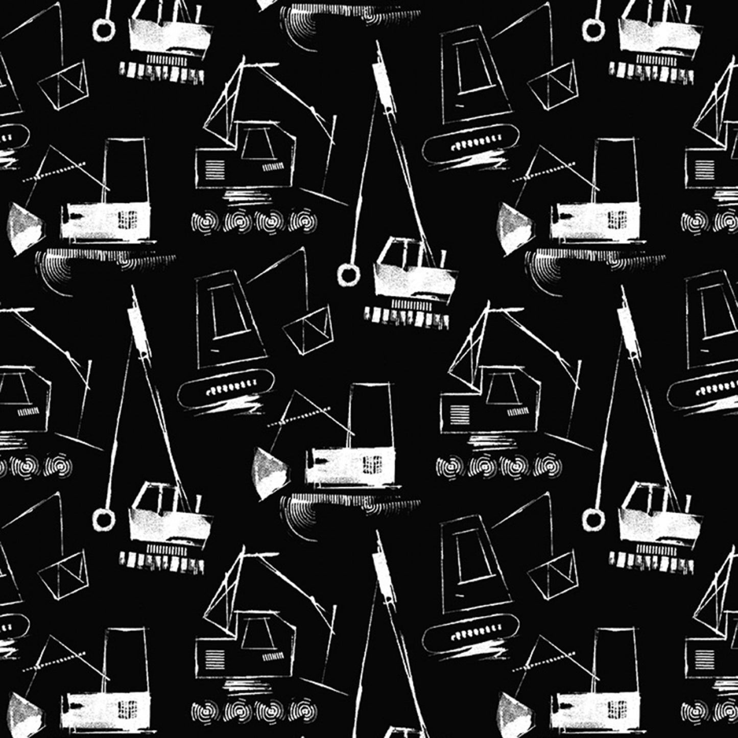Move Me - Knock It Down - Black - Cotton Fabric