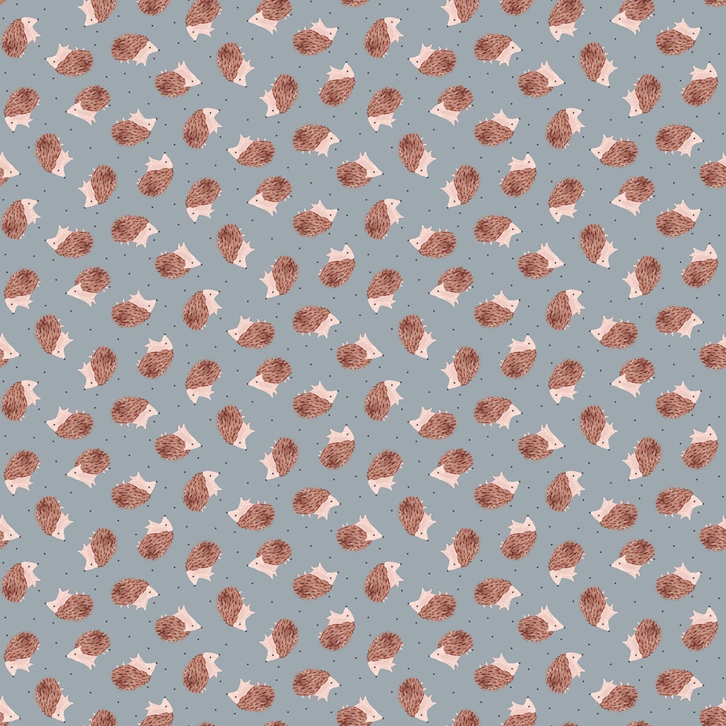 Hedgehogs - Pewter - Digitally Printed - Rae Ritchie Favourites