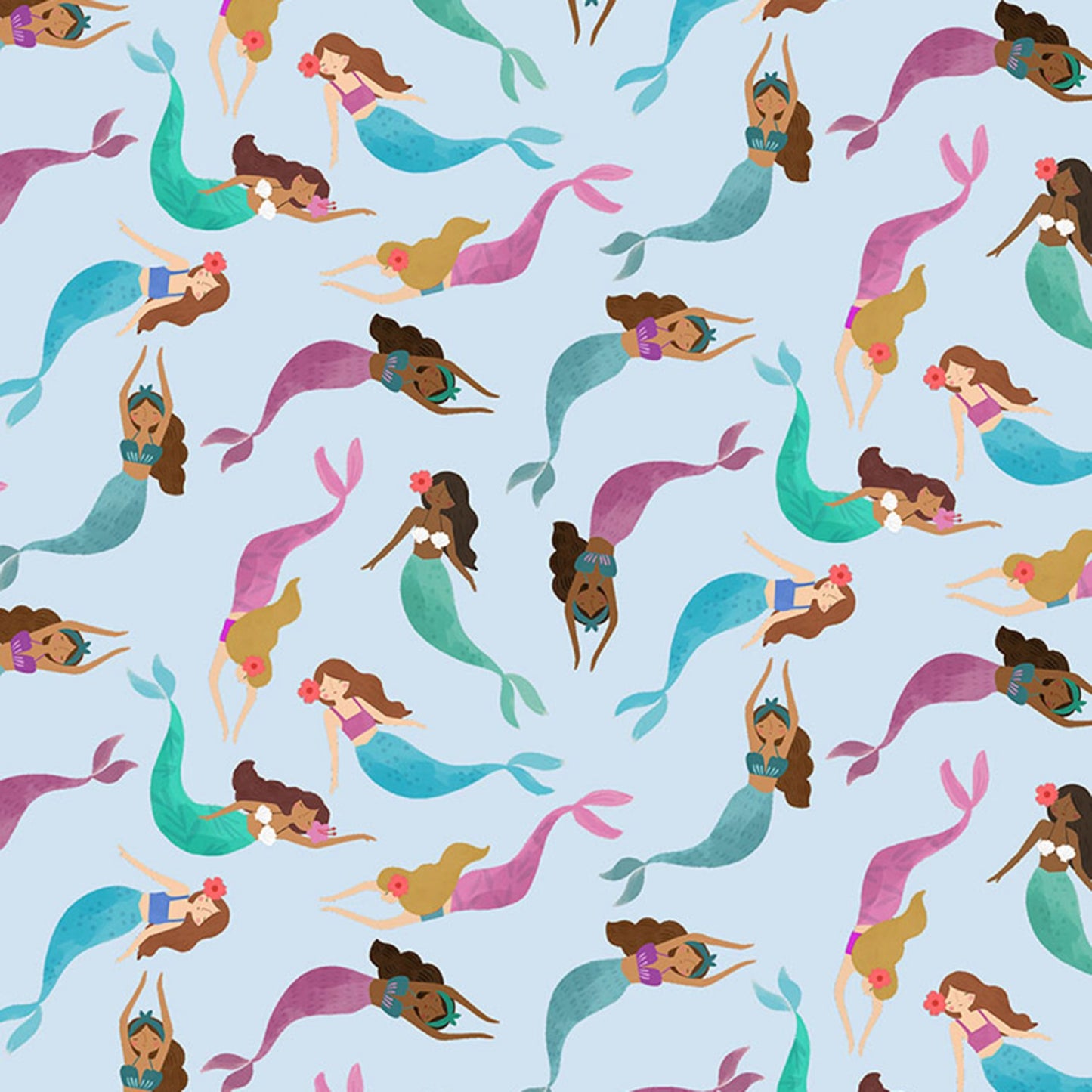 Mermaid Toss - Starlight Blue - Shell Yeah - Digital Print