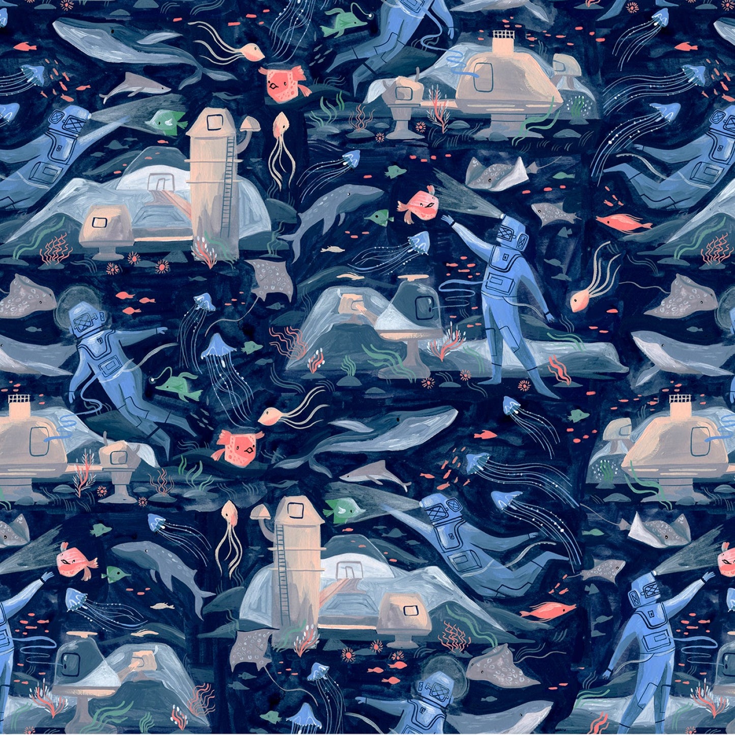 Illuminary Sea - Explorer Digital Print - Patriot - Blue