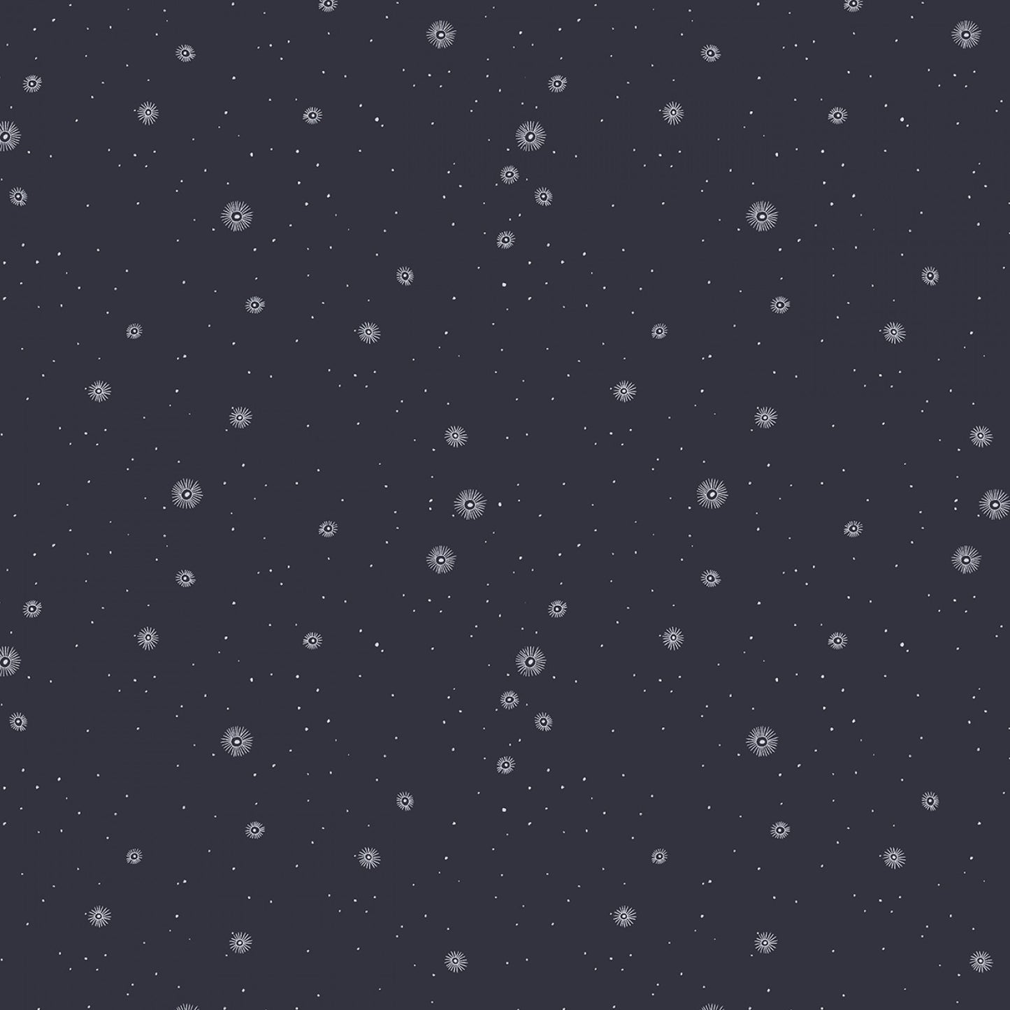 Graphite Stars - Cotton Fabric