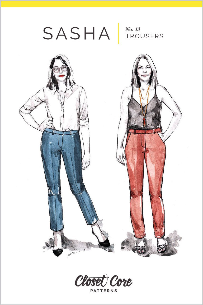Sasha Trousers Pants - By Closet Core Patterns