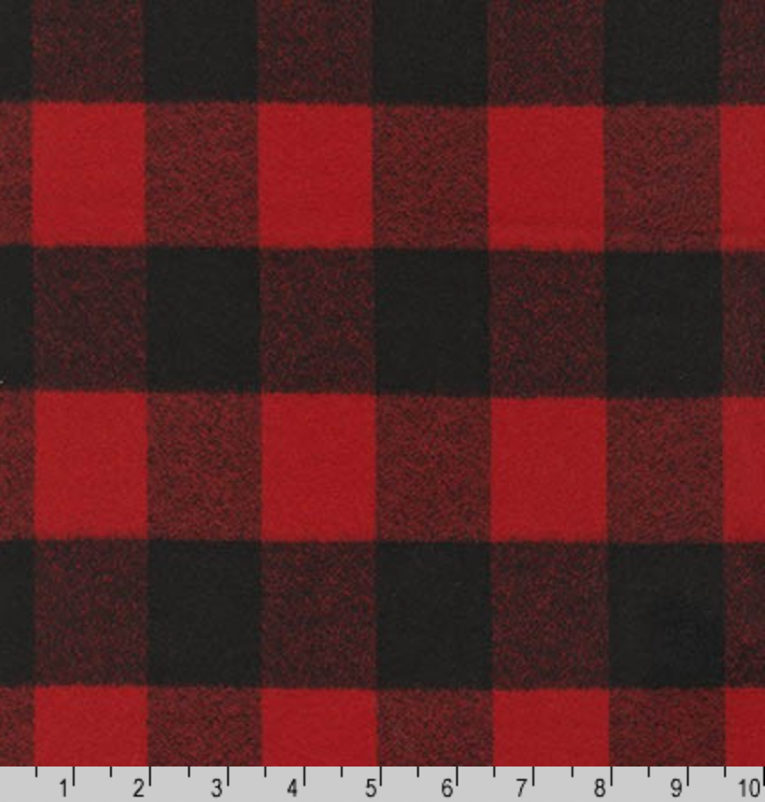 Mammoth Flannel Fabric - Large Red Buffalo Plaid
