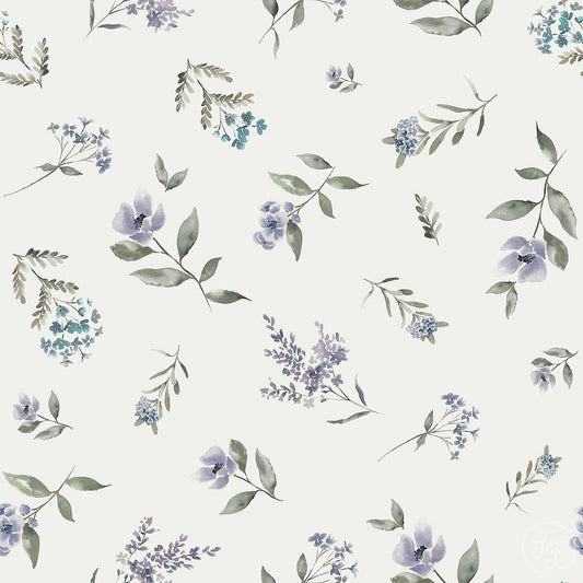 Purple Bloom - Cotton Jersey Knit