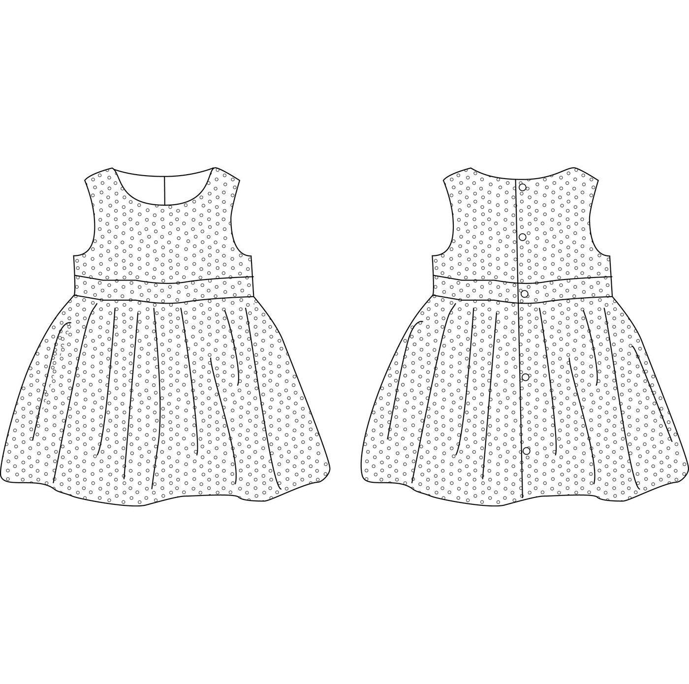 Ikatee - ROMA Dress - Babies 6-24M - Paper Sewing Pattern