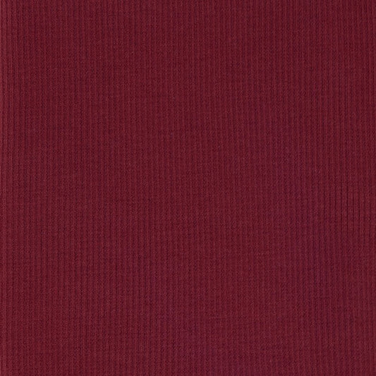 Bamboo Cotton Rib 2x2 Burgundy