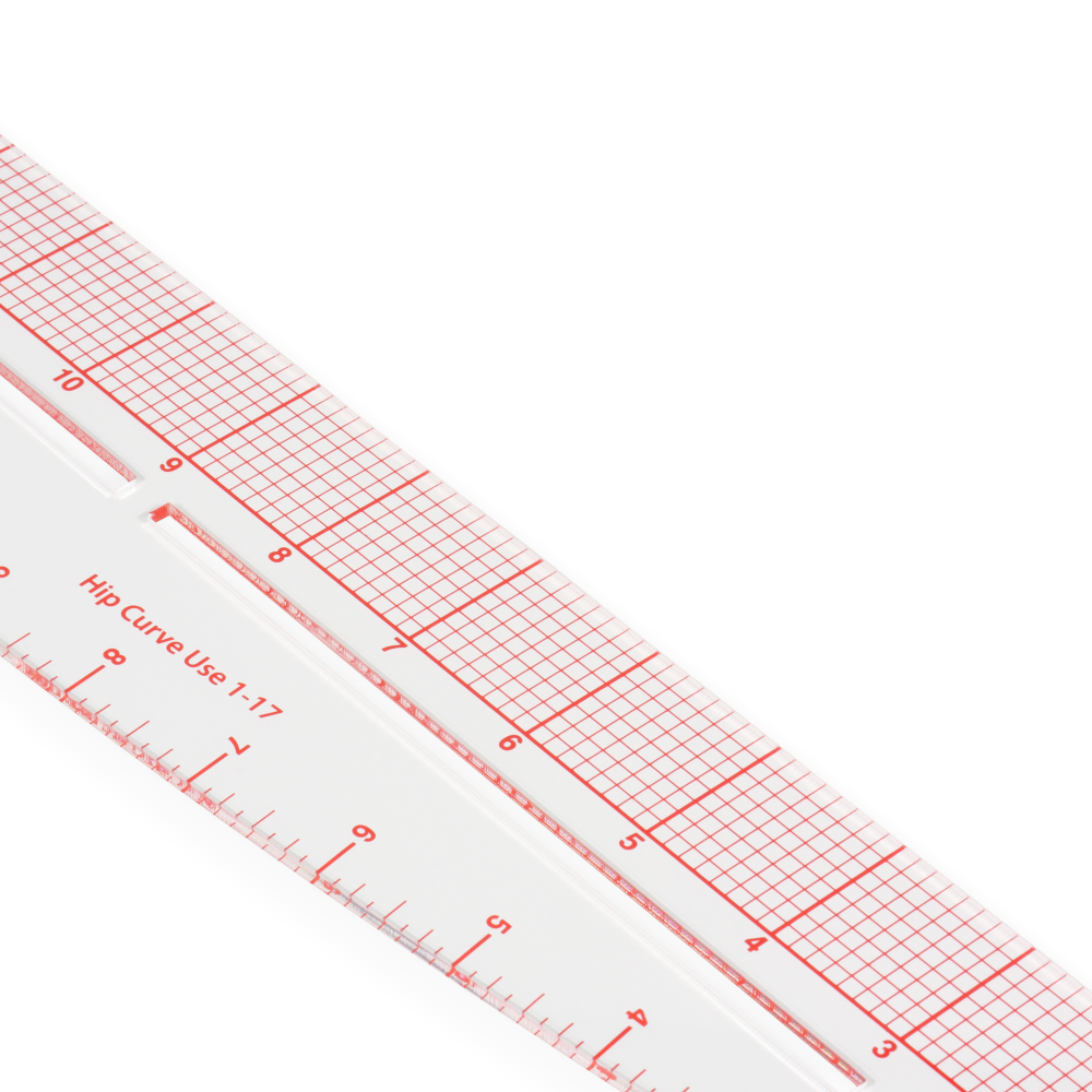 Dritz - Curve Ruler Set - Styling Design Ruler - French Curve, Hip Curve, Straight Ruler, Cut-Out Slot