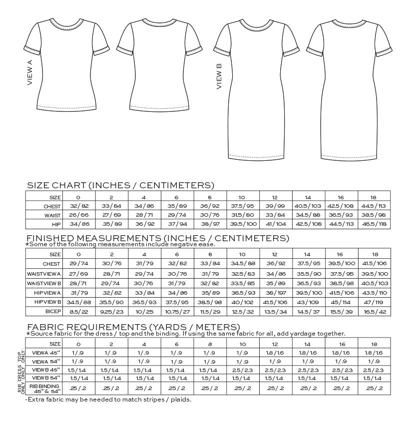 Rio Ringer T-Shirt and Dress - By True Bias Patterns