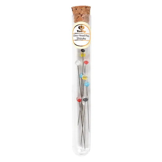 Glass Head Pins Shizuku - Tulip - Japanese Sewing Pins