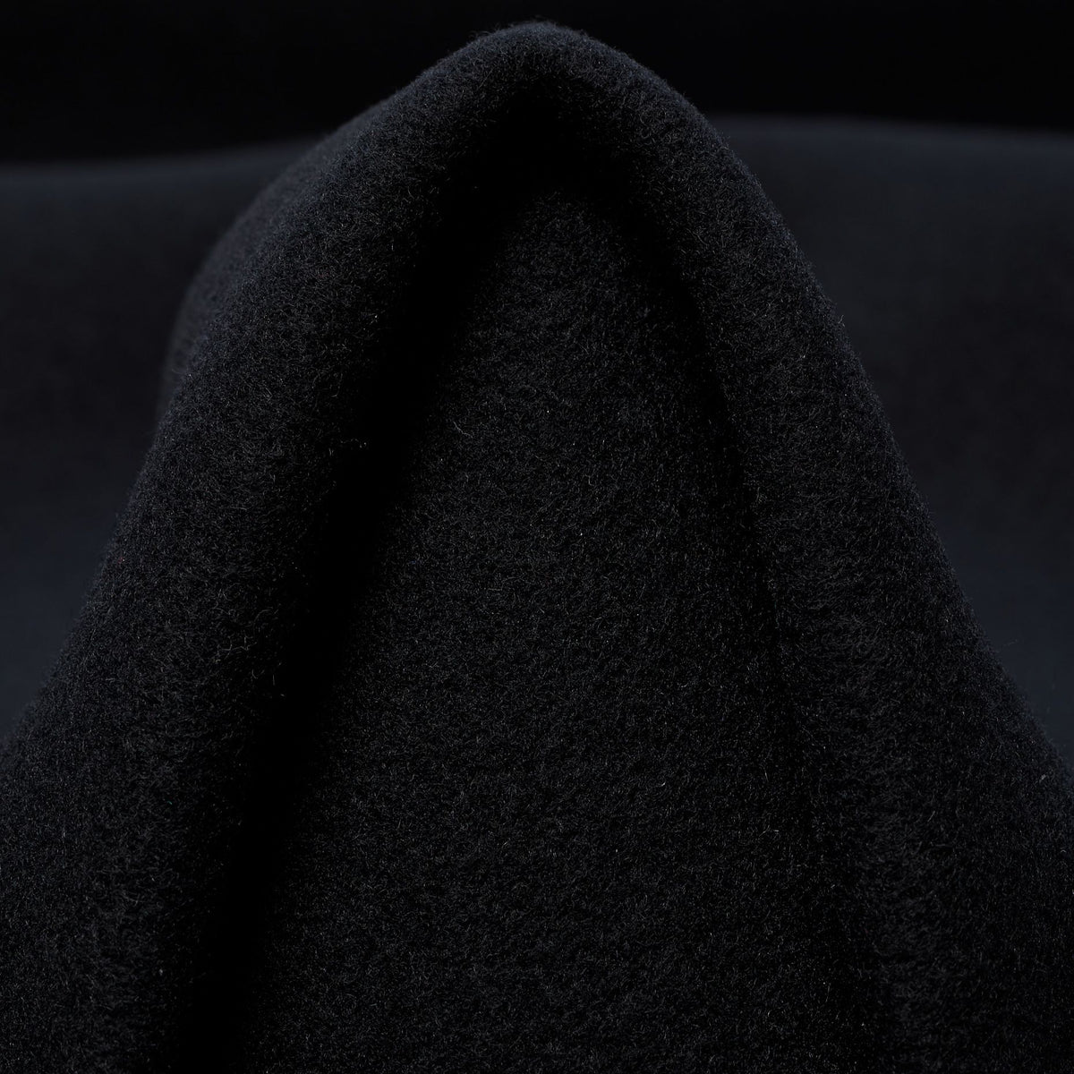 Heavy 100% Cashmere Double Cloth Splittable Coating - Black - Designer Deadstock - Made in Italy