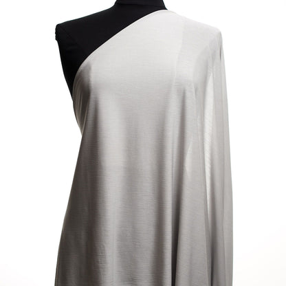 Virgin Wool & Silk Jersey - Light Grey - Designer Deadstock