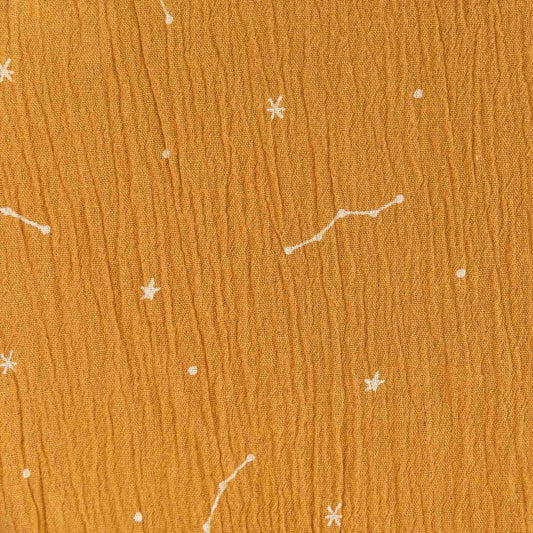 Stars - Mustard - Bambula Print