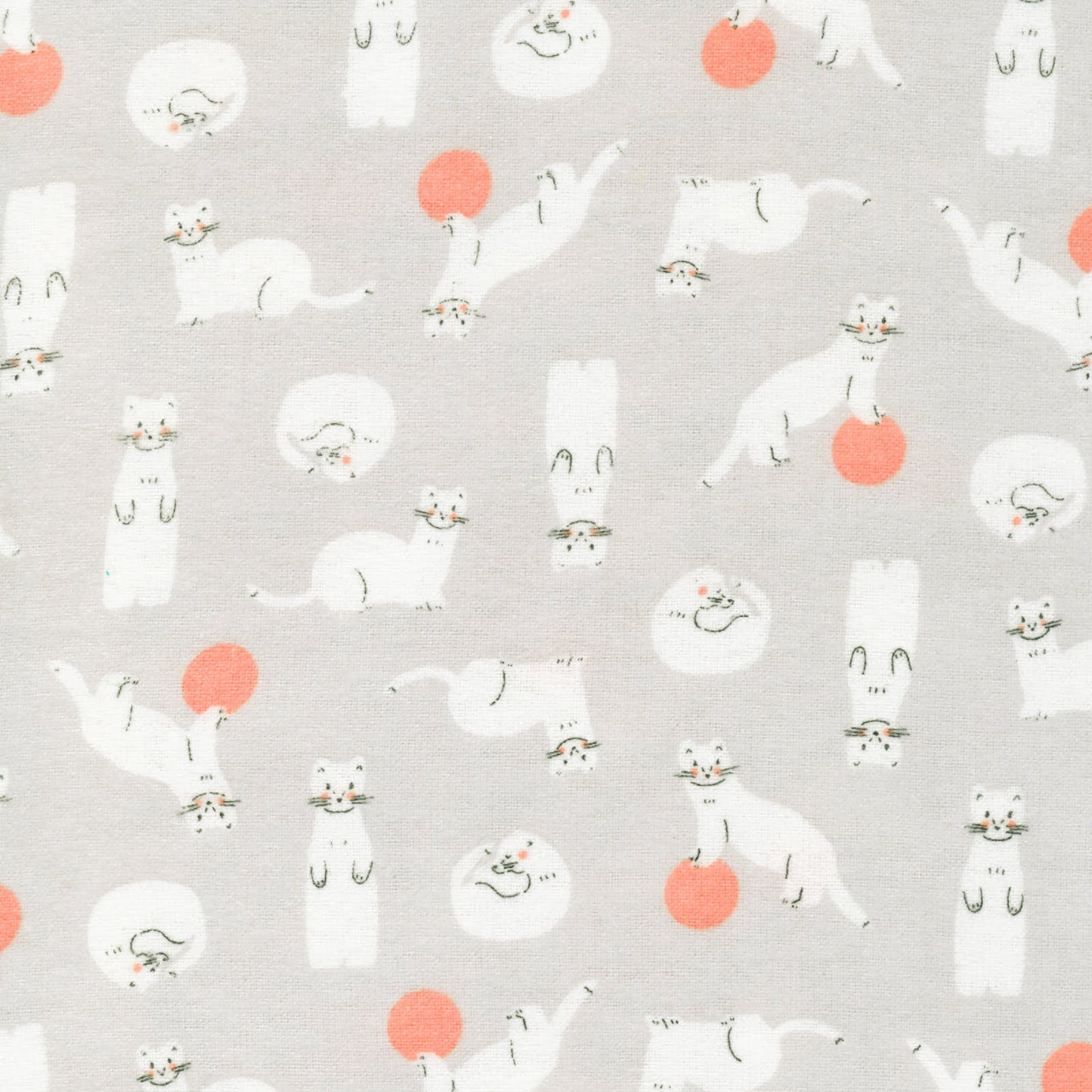 Stoats - Winter Forest - Grey - Organic Cotton Flannel