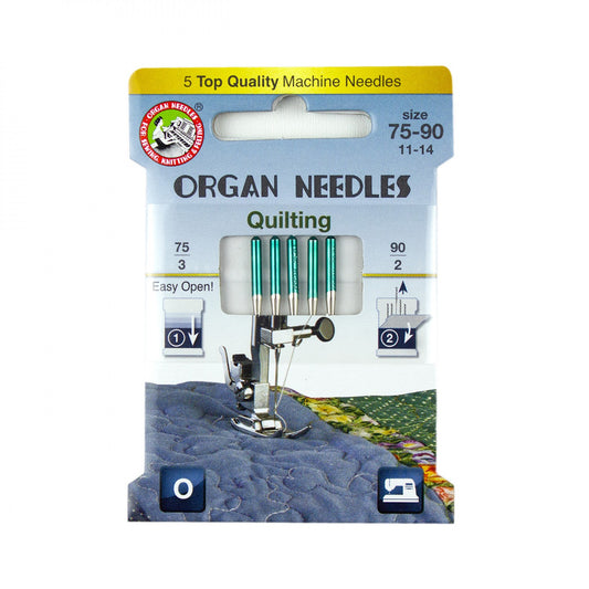 ORGAN Brand Needles Quilting Assortment (3ea 75, 2ea 90)- 5 count