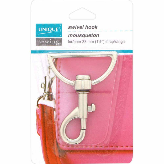 UNIQUE SEWING Swivel Hook - 38mm (11⁄2″) - Silver