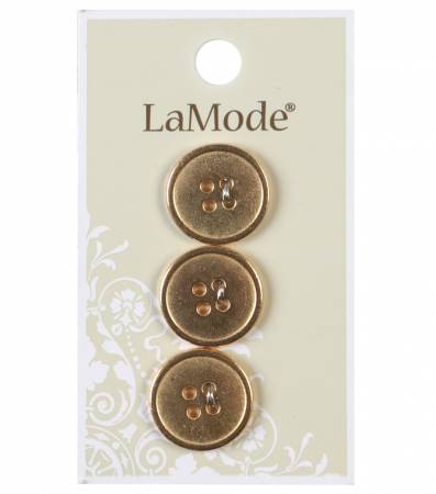 LaMode Gold Metal 11/16in 18mm 4 hole