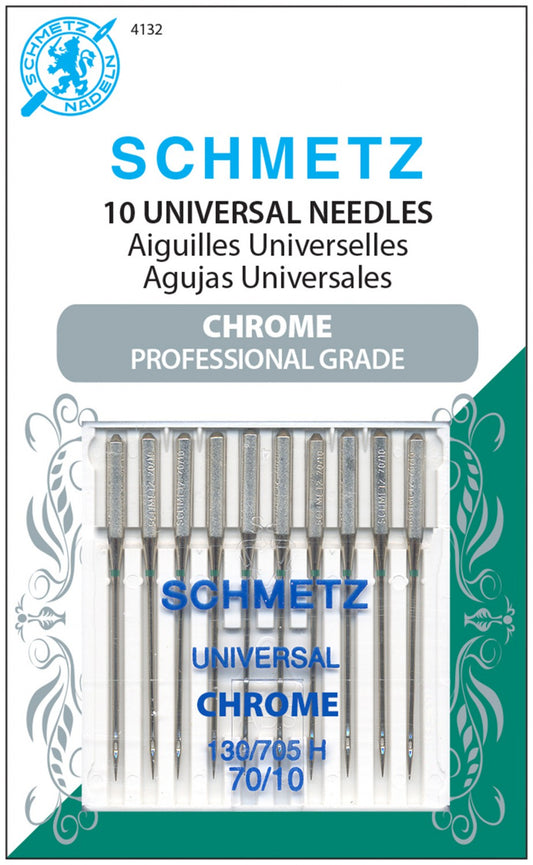 Chrome Universal Schmetz Needle 10 ct, Size 70/10
