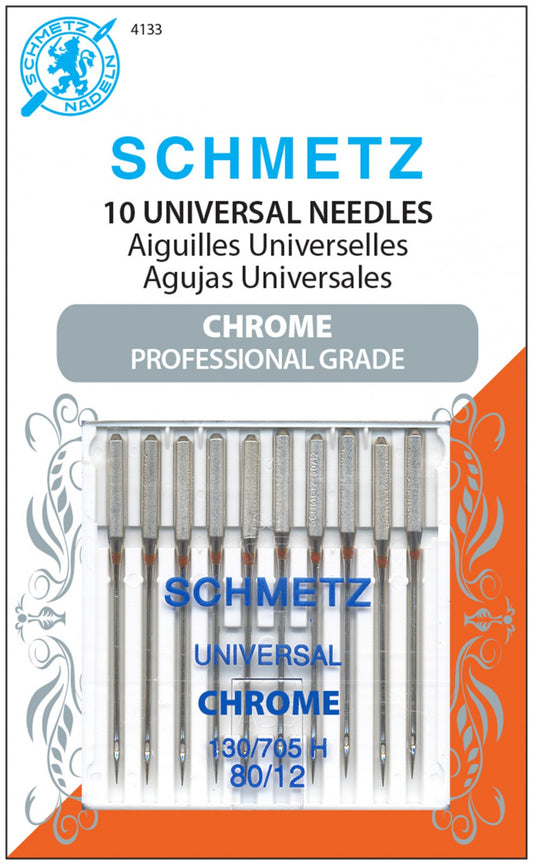 Chrome Universal Schmetz Needle 10 ct, Size 80/12