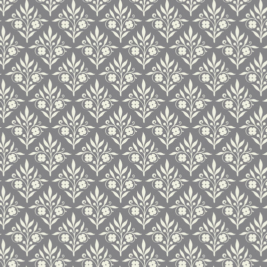 Sweet Scrolls  - Gray - Cotton Fabric