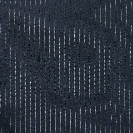 Classic Linen Rayon Yarn-dyed Stripe - Dark Navy