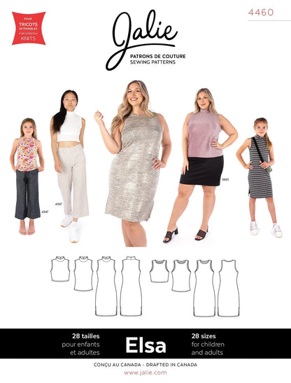 Jalie - 4460 - Elsa Sleeveless Top & Dress