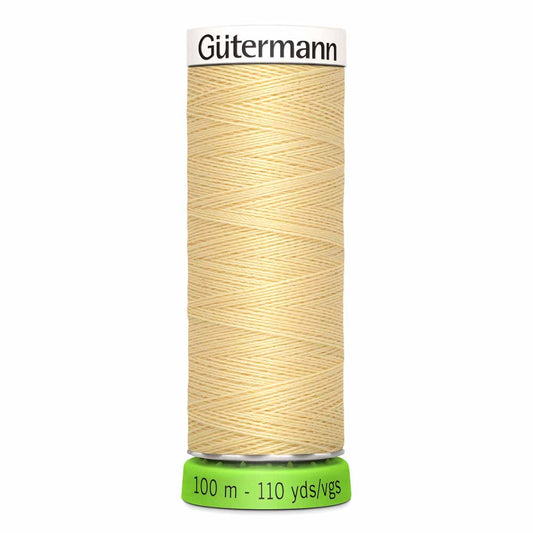 Gütermann rPet (100% Recycled) Sew-All Thread 100m - Col. 325 - Light Yellow