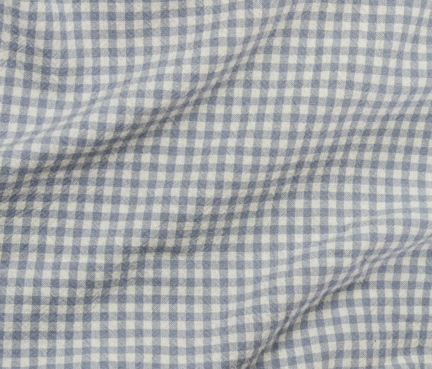 Organic Yarn Dyed Cotton - Powder Blue Gingham