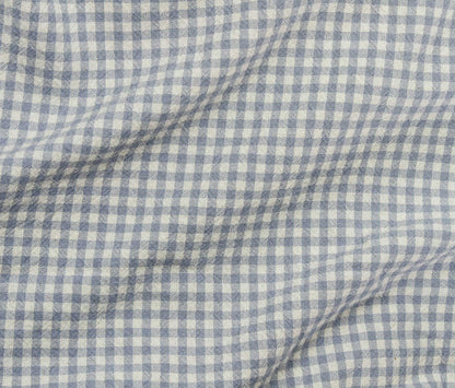 Organic Yarn Dyed Cotton - Powder Blue Gingham