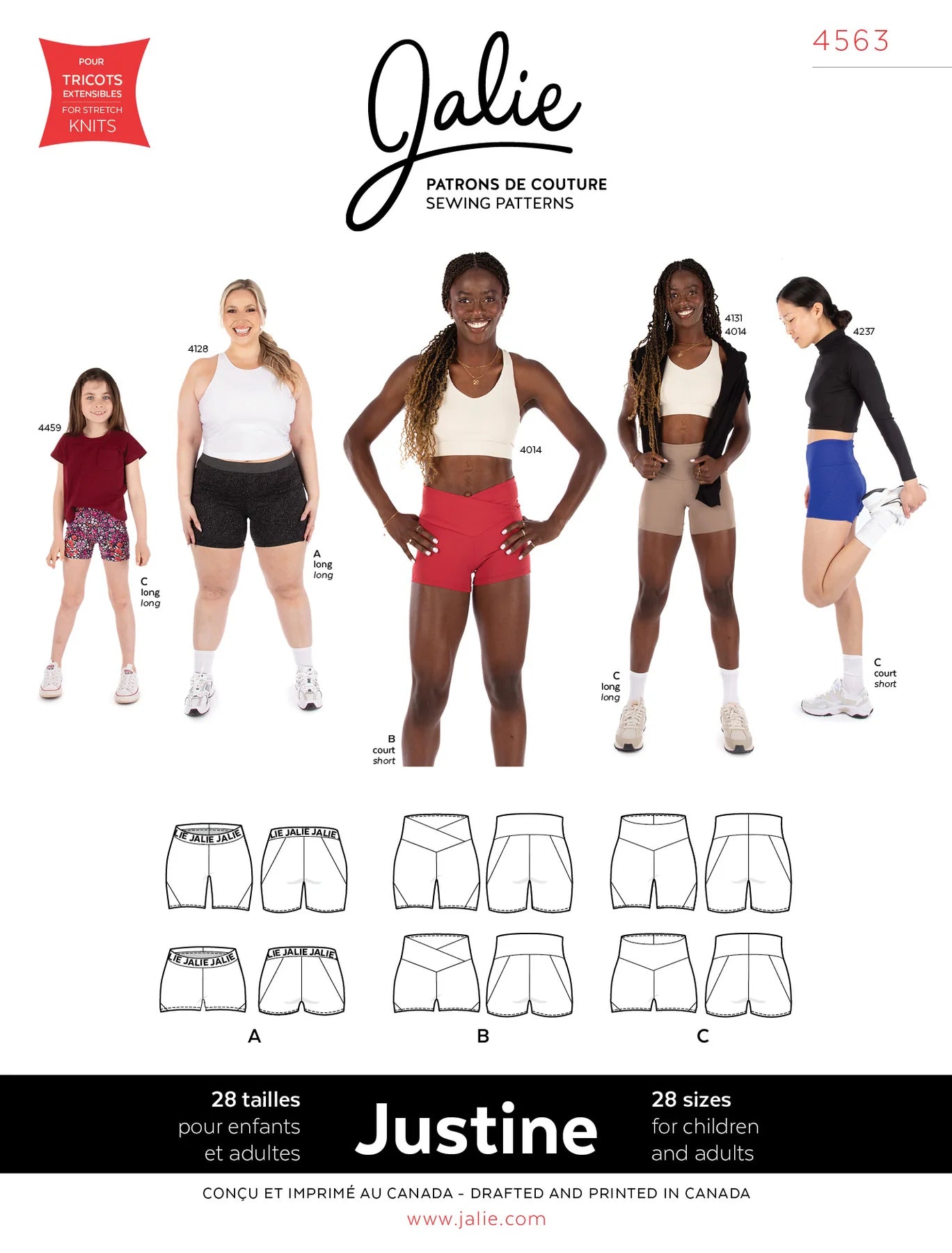 Jalie - 4563 - Justine Fitted Athletic Shorts