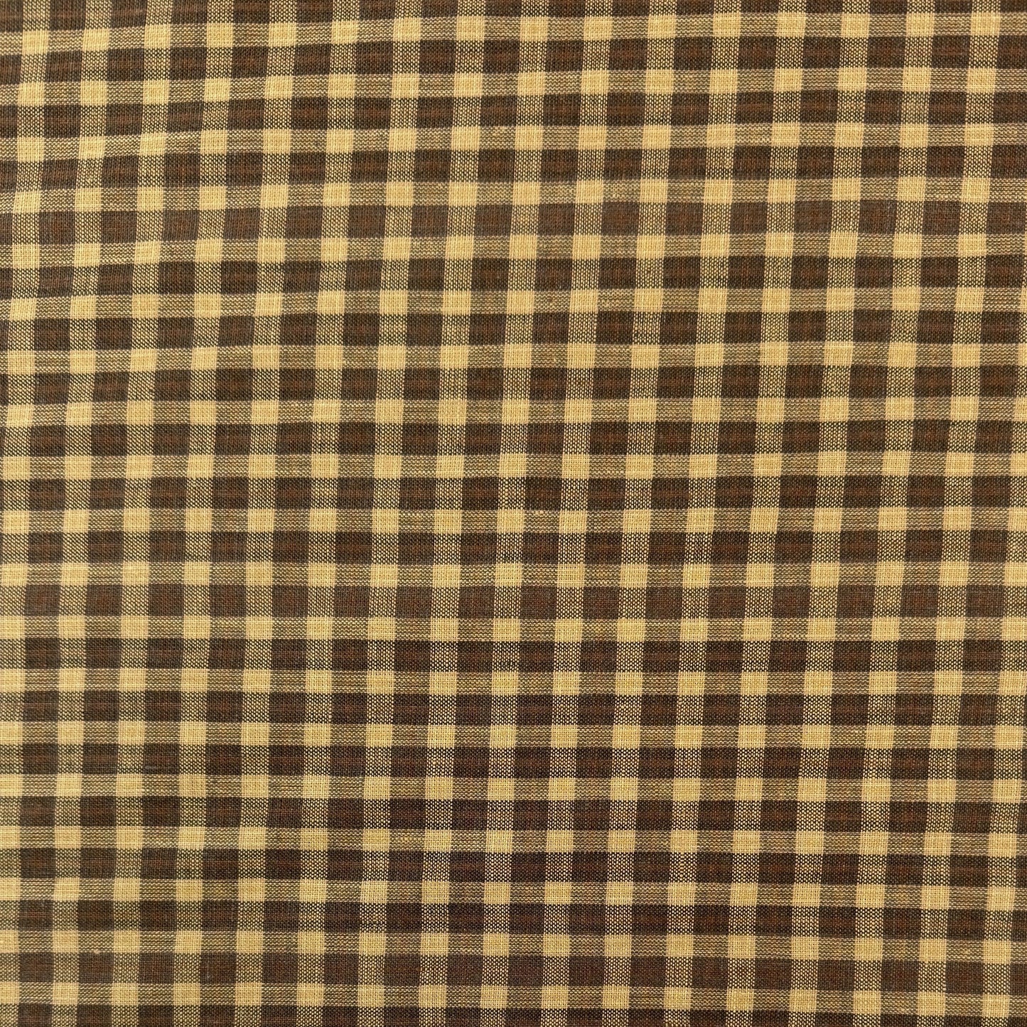 Yarn Dyed European Linen Plaid - Brown & Beige