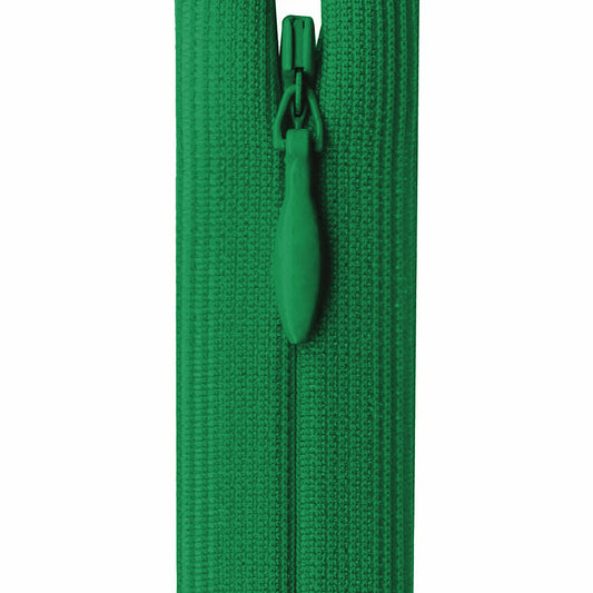 Invisible Closed End Zipper 60cm (24″) - Kelly Green