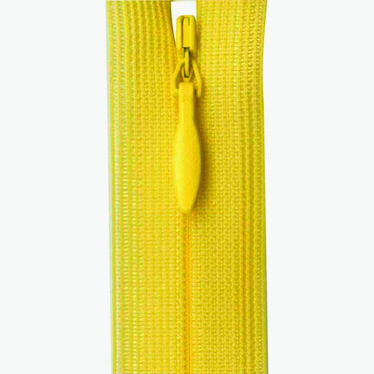 Invisible Closed End Zipper 23cm (9″) - Yellow
