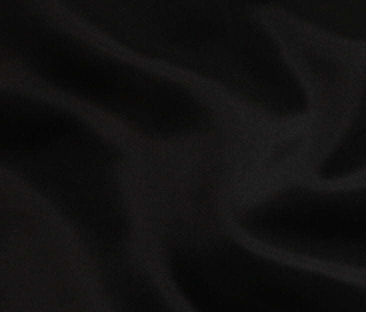 Mulberry Silk Charmeuse - Black - 19 Momme - Crepe Back Silk Satin 19mm