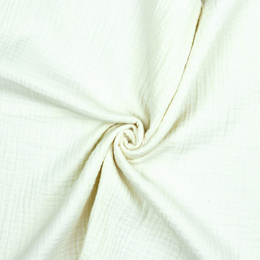 Double Gauze Fabric - Off White -  OEKO-TEX 100