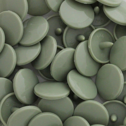 KamSnaps Plastic Snaps Size 20 - B30 Sage Gray - Glossy - Package of 20 Sets