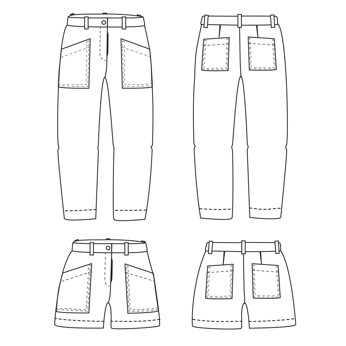 Ikatee - Berlin Adult Pants & Shorts - Woman 34/46 - Paper Sewing Pattern