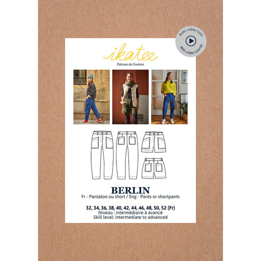 Ikatee - Berlin Adult Pants & Shorts - Woman 34/46 - Paper Sewing Pattern