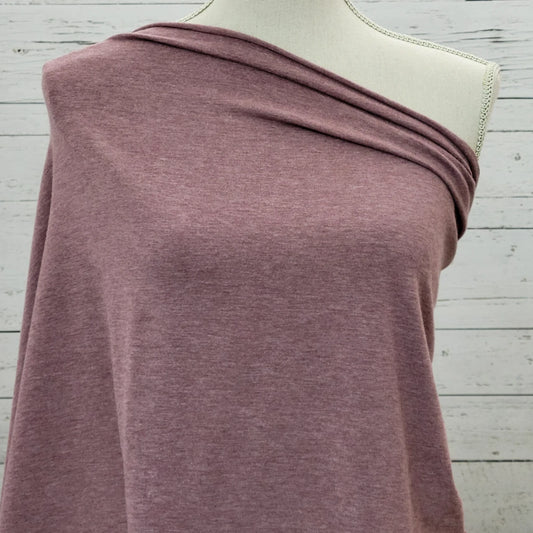 Bamboo Cotton Jersey - Heathered Rose Brown