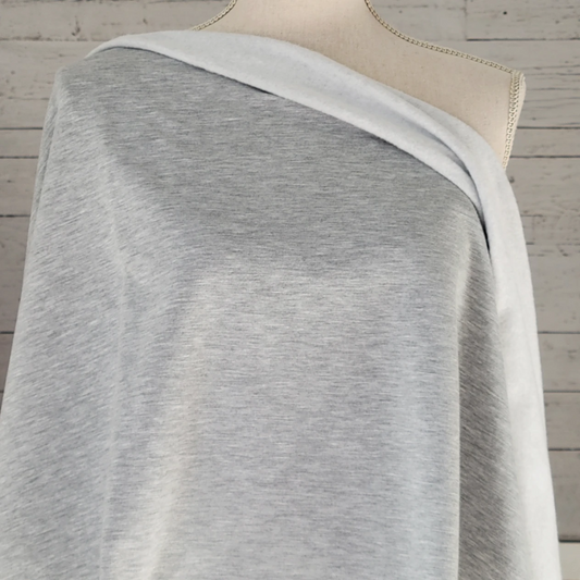 Bamboo Cotton Sweatshirt Fleece - Light Grey Mix