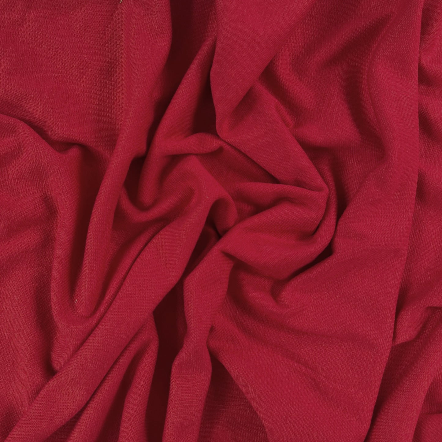 Bamboo Cotton 1x1 Rib Knit  - Red - Deadstock