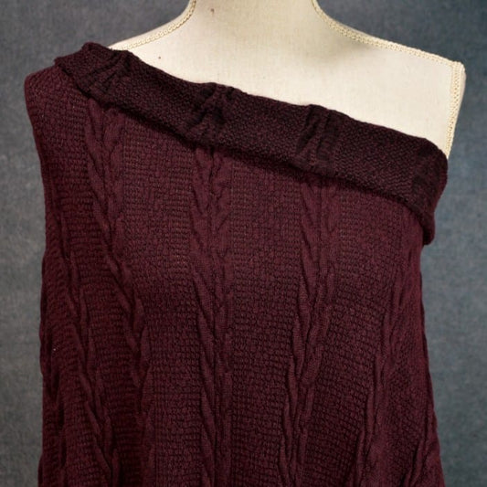 Cable Sweater Knit - Dark Mahogany