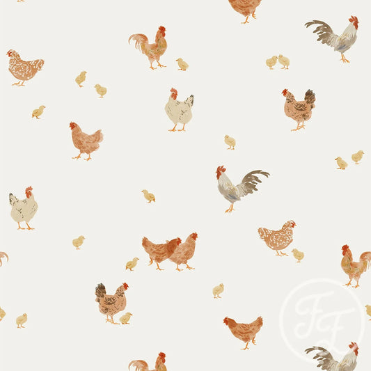 Chickens - Cotton Jersey Knit