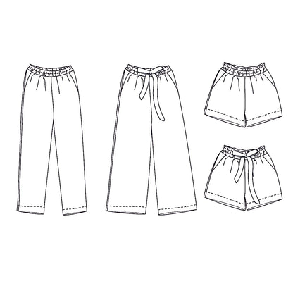 Ikatee - SINGAPOUR Adult Trousers and Shorts - 32/52 - Paper Sewing Pattern