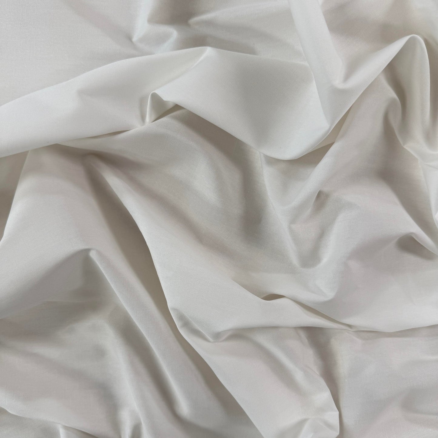 Crisp European Cotton Poplin - White