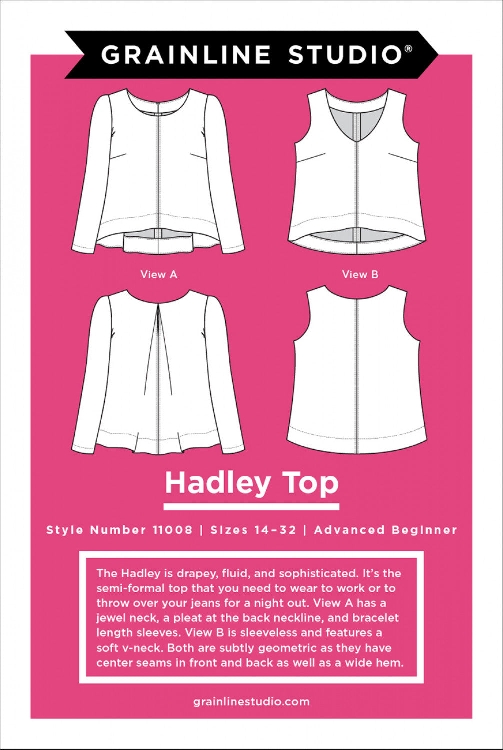 The Hadley Top Pattern - 14 - 32 - Grainline Studio