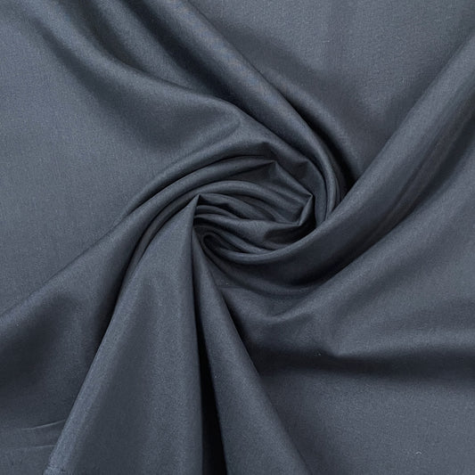 Silk Cotton Voile - Deadstock - Black - 10mm